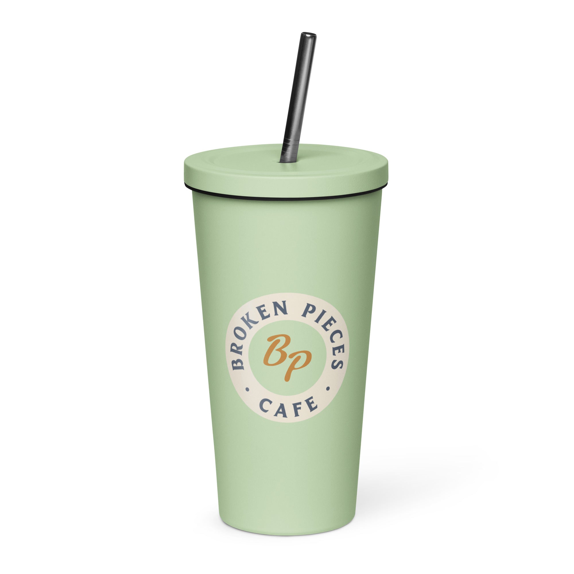 Broken Pieces | Insulated tumbler with a straw